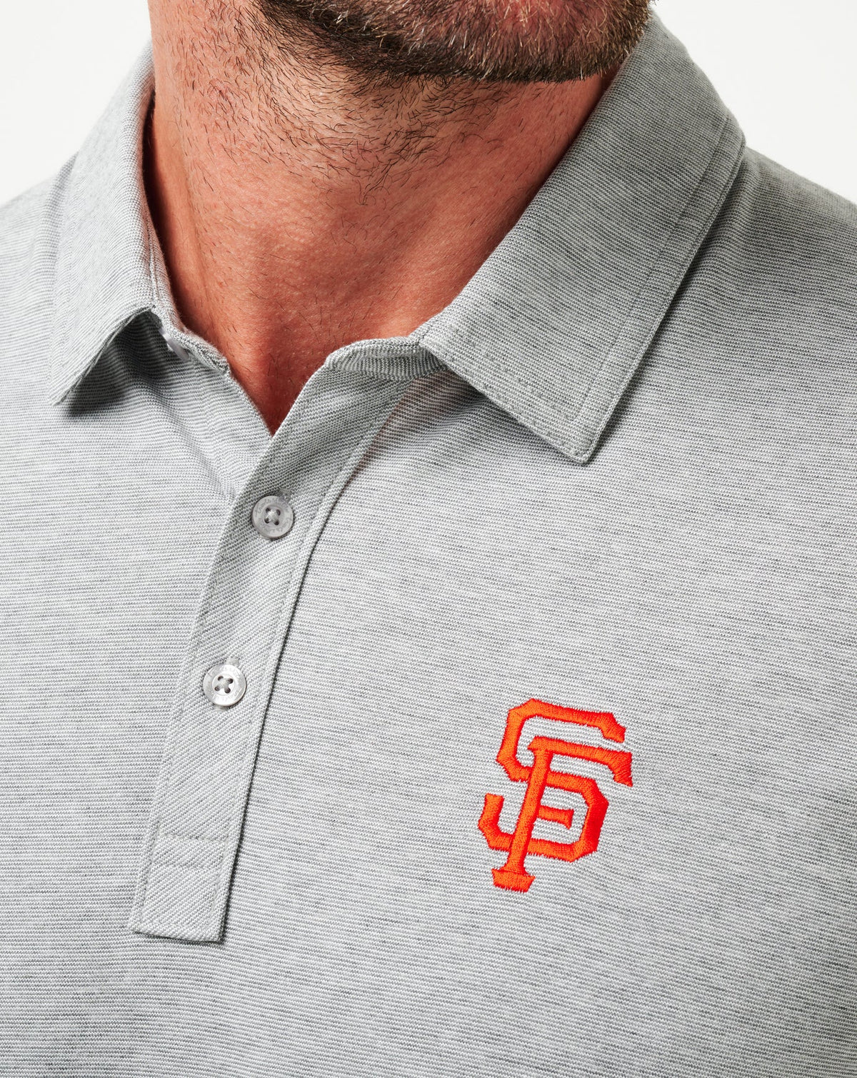 San Francisco Giants The Zinna Polo Heather Grey | Travis Mathew Trusted