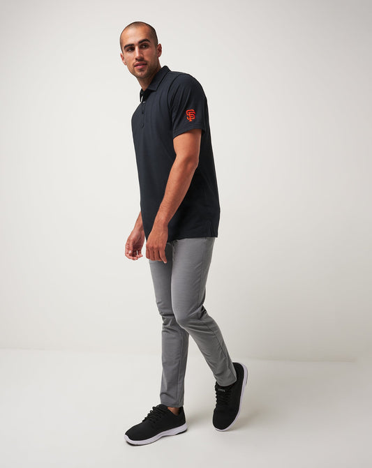 San Francisco Giants The Heater Polo Black | Travis Mathew Hot Sale