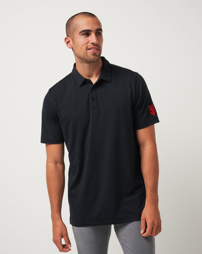 San Francisco Giants The Heater Polo Black | Travis Mathew Hot Sale