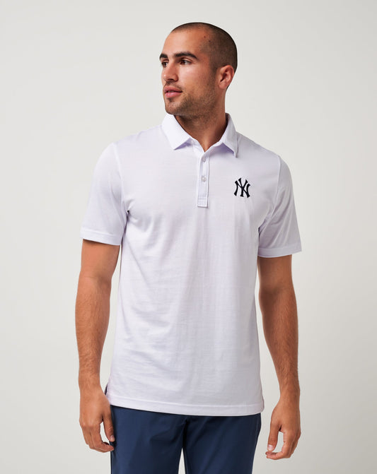 New York Yankees The Zinna Polo White | Travis Mathew Great Value