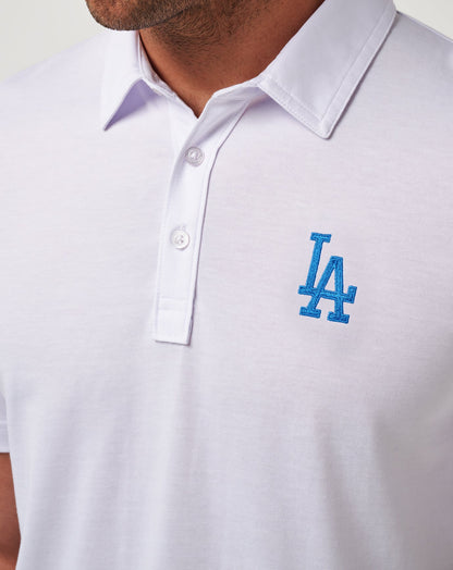 Los Angeles Dodgers The Zinna Polo White | Travis Mathew Great Value