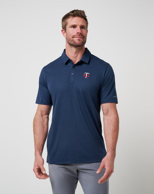 Minnesota Twins Playoff Pitch Polo Navy | Travis Mathew Classic