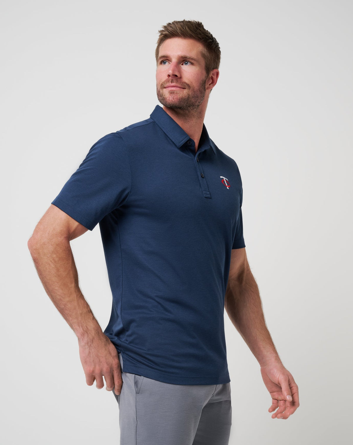 Minnesota Twins Playoff Pitch Polo Navy | Travis Mathew Classic