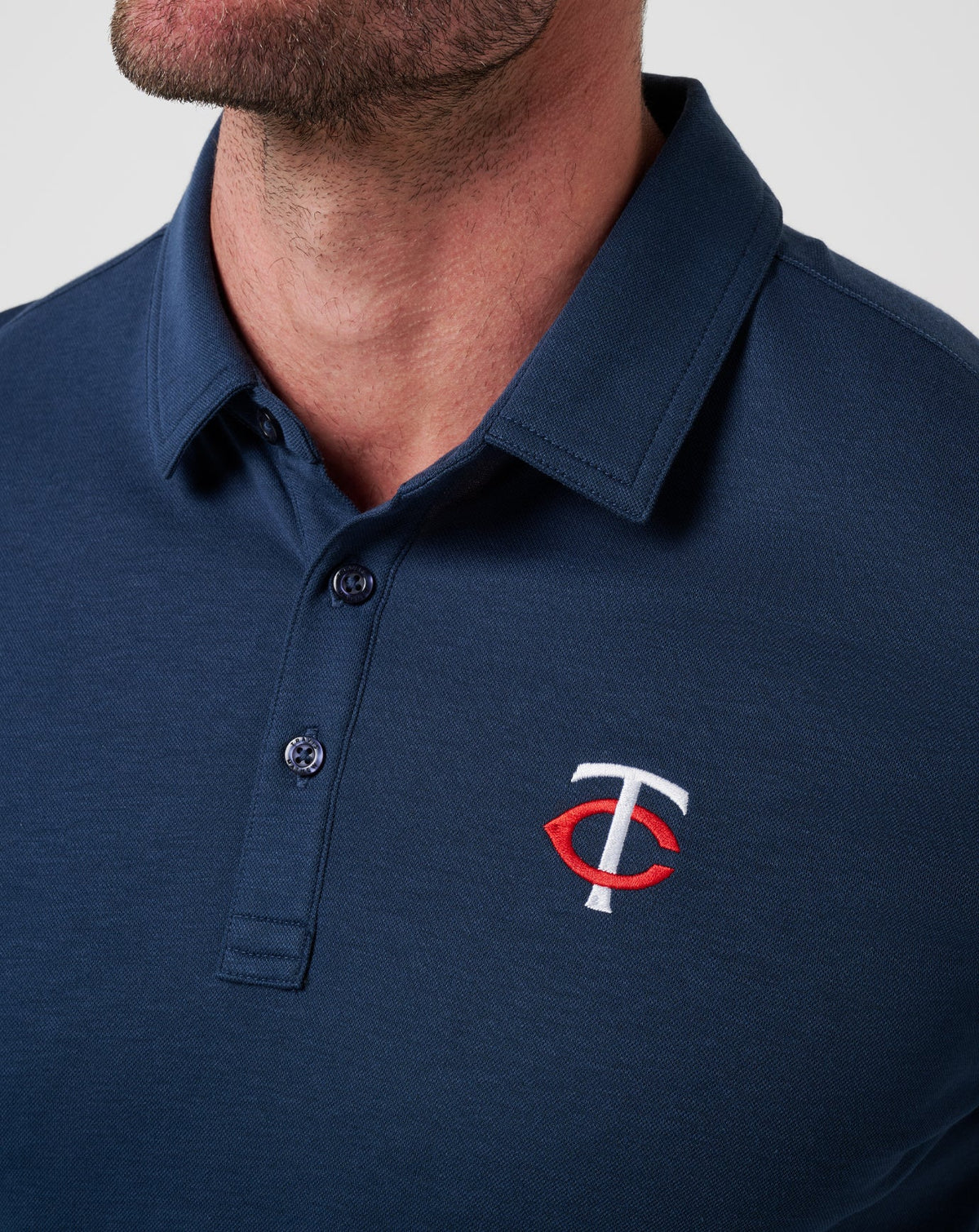 Minnesota Twins Playoff Pitch Polo Navy | Travis Mathew Classic