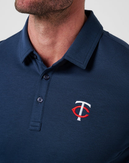 Minnesota Twins Playoff Pitch Polo Navy | Travis Mathew Classic