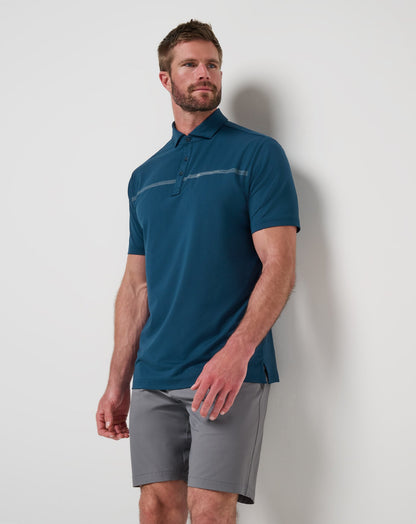 Heater Pro Chest Stripe Polo Titan | Travis Mathew Value