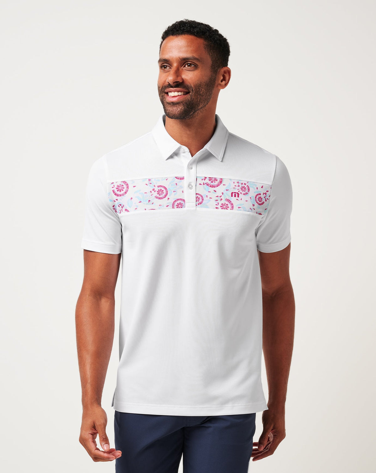 Good Good Flourish Polo White | Travis Mathew New