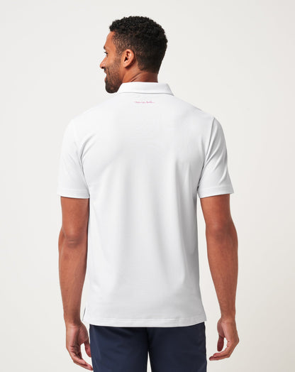 Good Good Flourish Polo White | Travis Mathew New