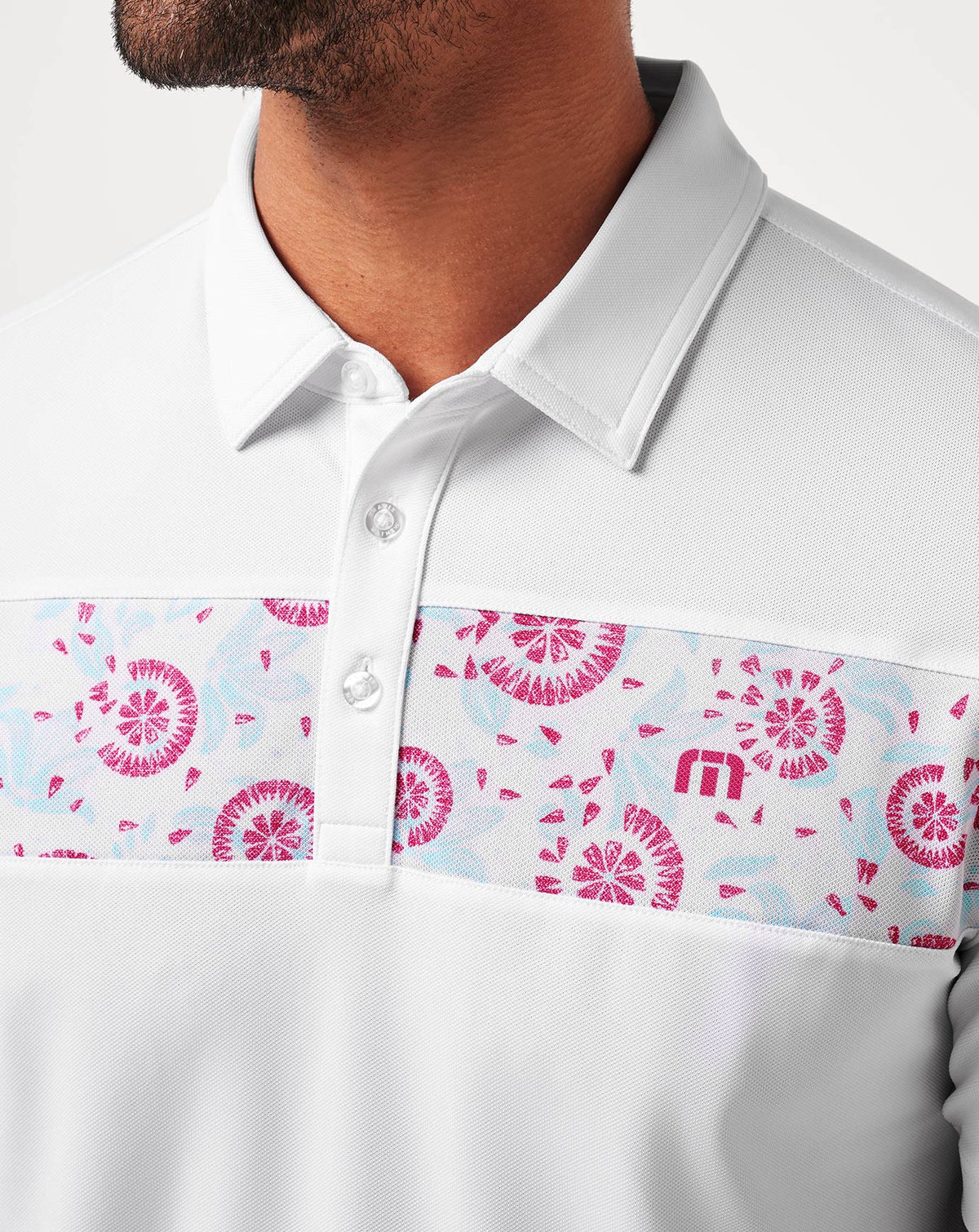 Good Good Flourish Polo White | Travis Mathew New