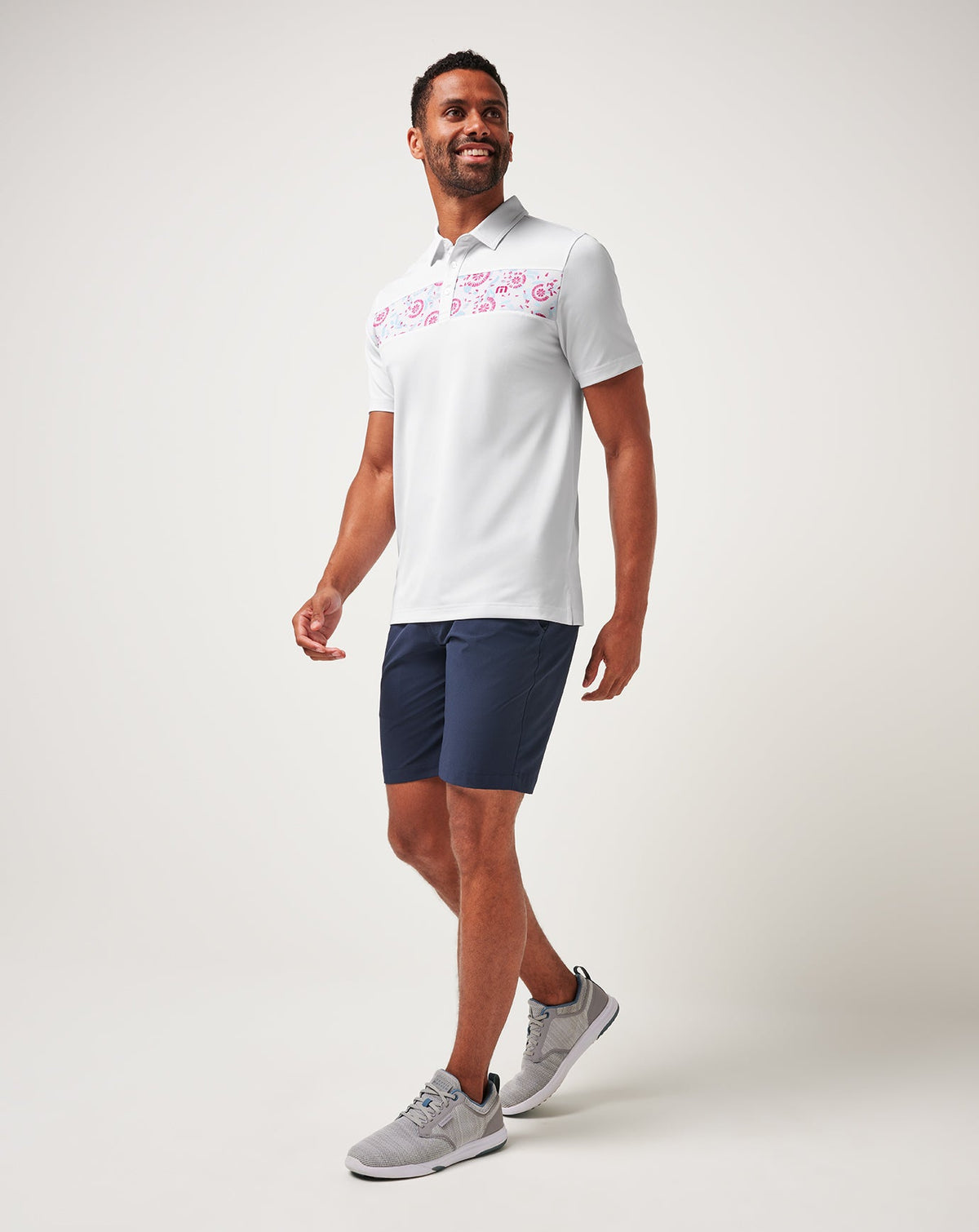 Good Good Flourish Polo White | Travis Mathew New