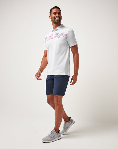 Good Good Flourish Polo White | Travis Mathew New
