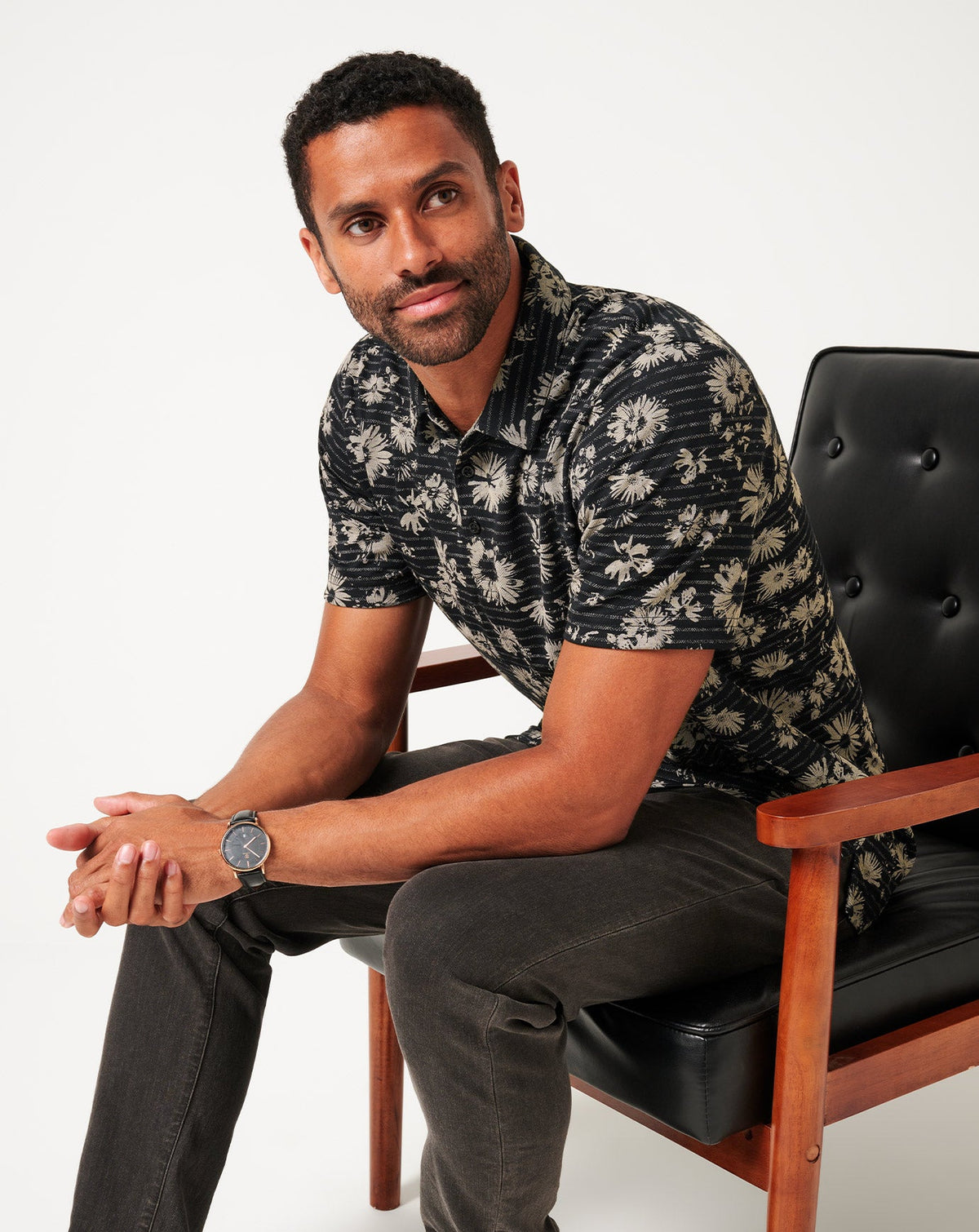 Shaded Grove Polo Black | Travis Mathew New