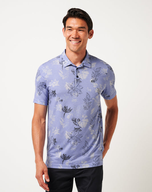 Featherweight Cruise Polo Heather Violet Storm | Travis Mathew Latest