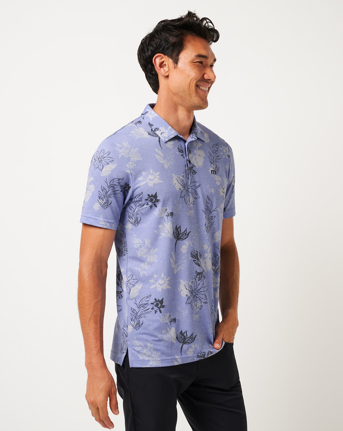 Featherweight Cruise Polo Heather Violet Storm | Travis Mathew Latest