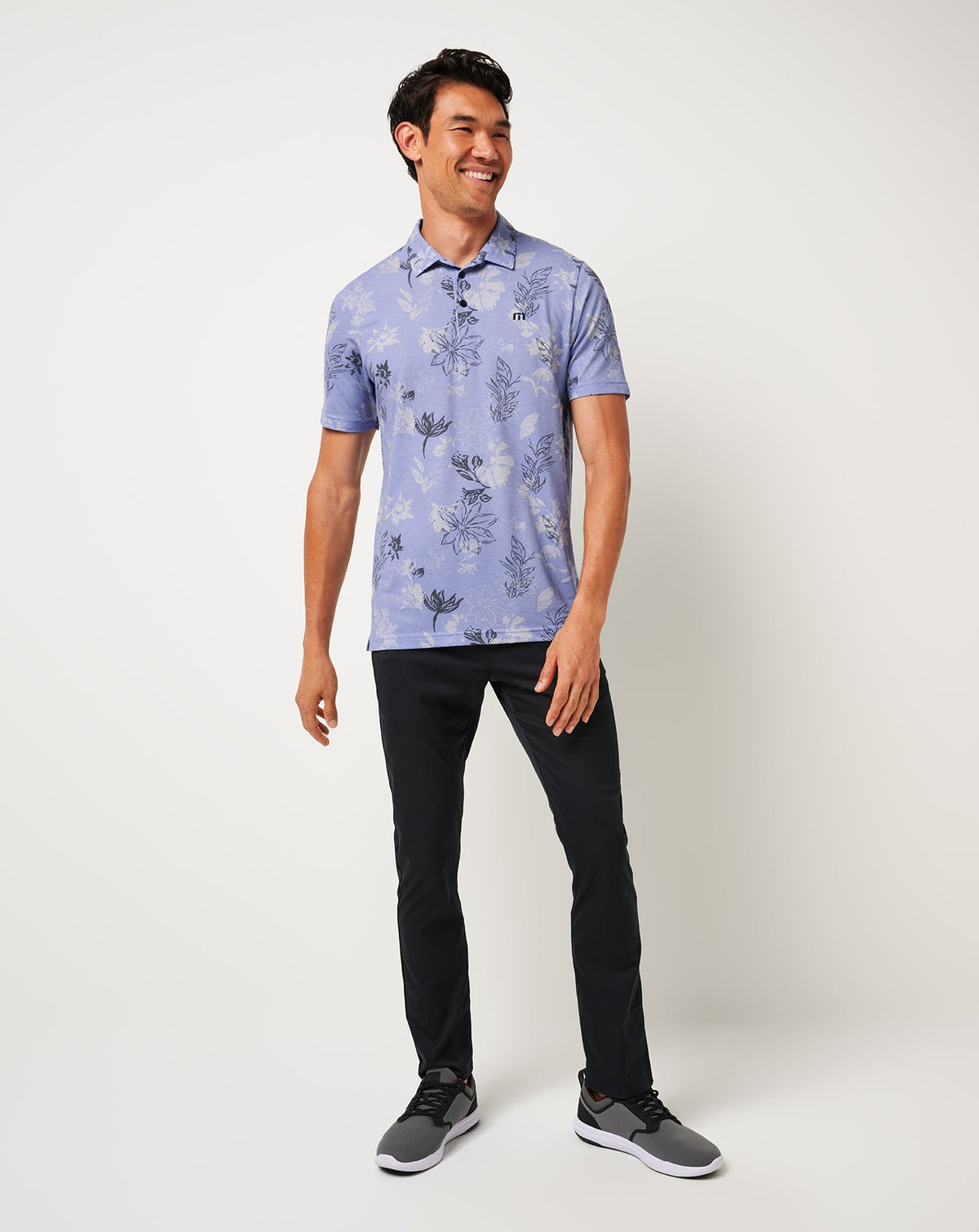 Featherweight Cruise Polo Heather Violet Storm | Travis Mathew Latest