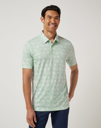 Featherweight Cabana Polo Aqua Foam | Travis Mathew Premium