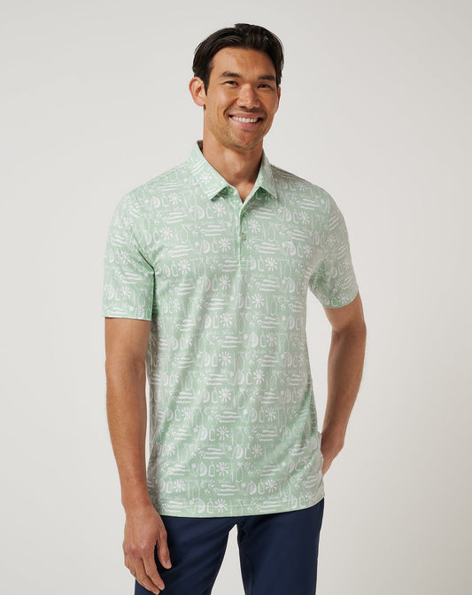 Featherweight Cabana Polo Aqua Foam | Travis Mathew Premium