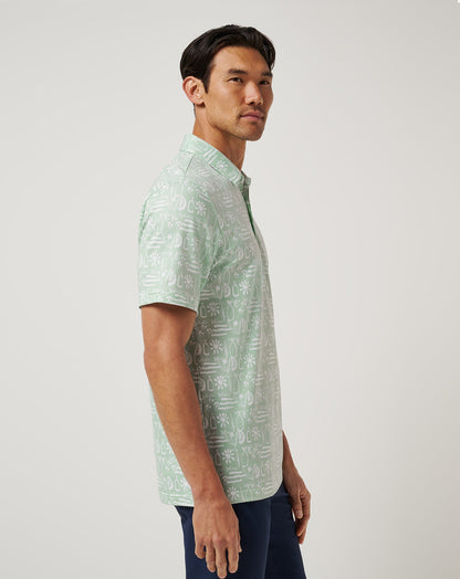 Featherweight Cabana Polo Aqua Foam | Travis Mathew Premium
