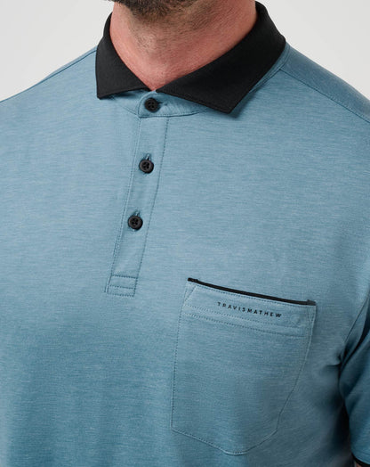 Featherweight Pocket Polo Captains Blue | Travis Mathew Essential