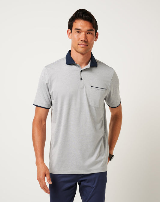 Call It Off Polo Heather Medium Grey | Travis Mathew New