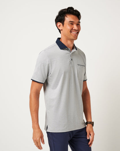 Call It Off Polo Heather Medium Grey | Travis Mathew New