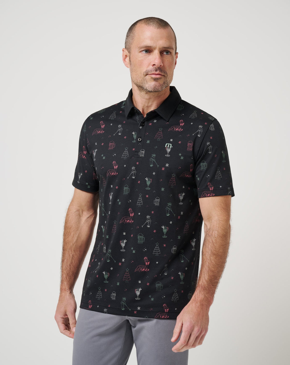 Holiday Magic Polo Black | Travis Mathew New
