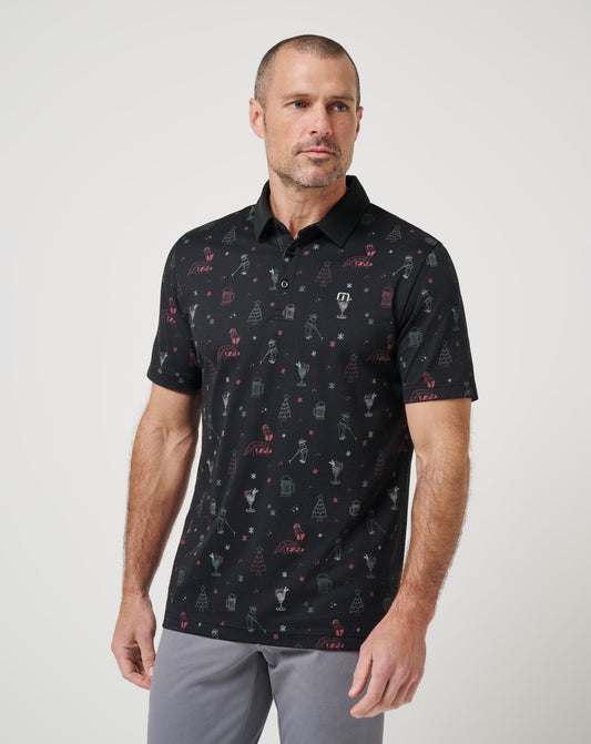 Holiday Magic Polo Black | Travis Mathew New