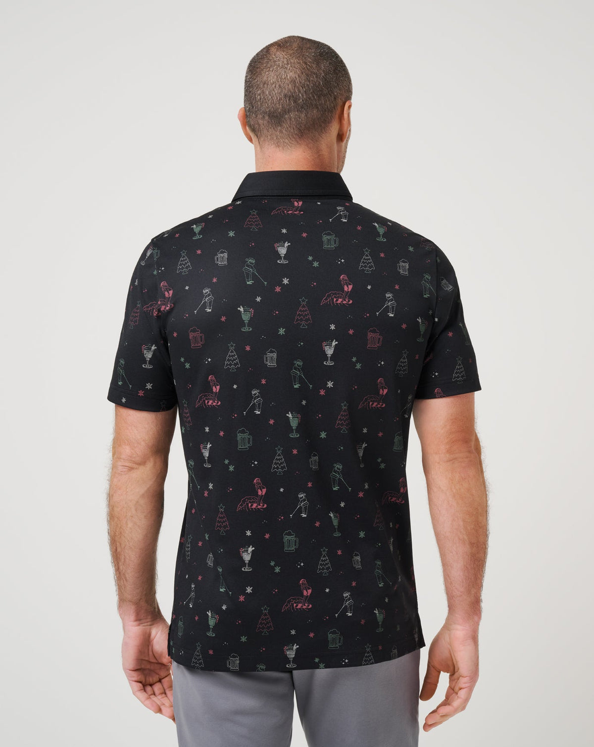 Holiday Magic Polo Black | Travis Mathew New