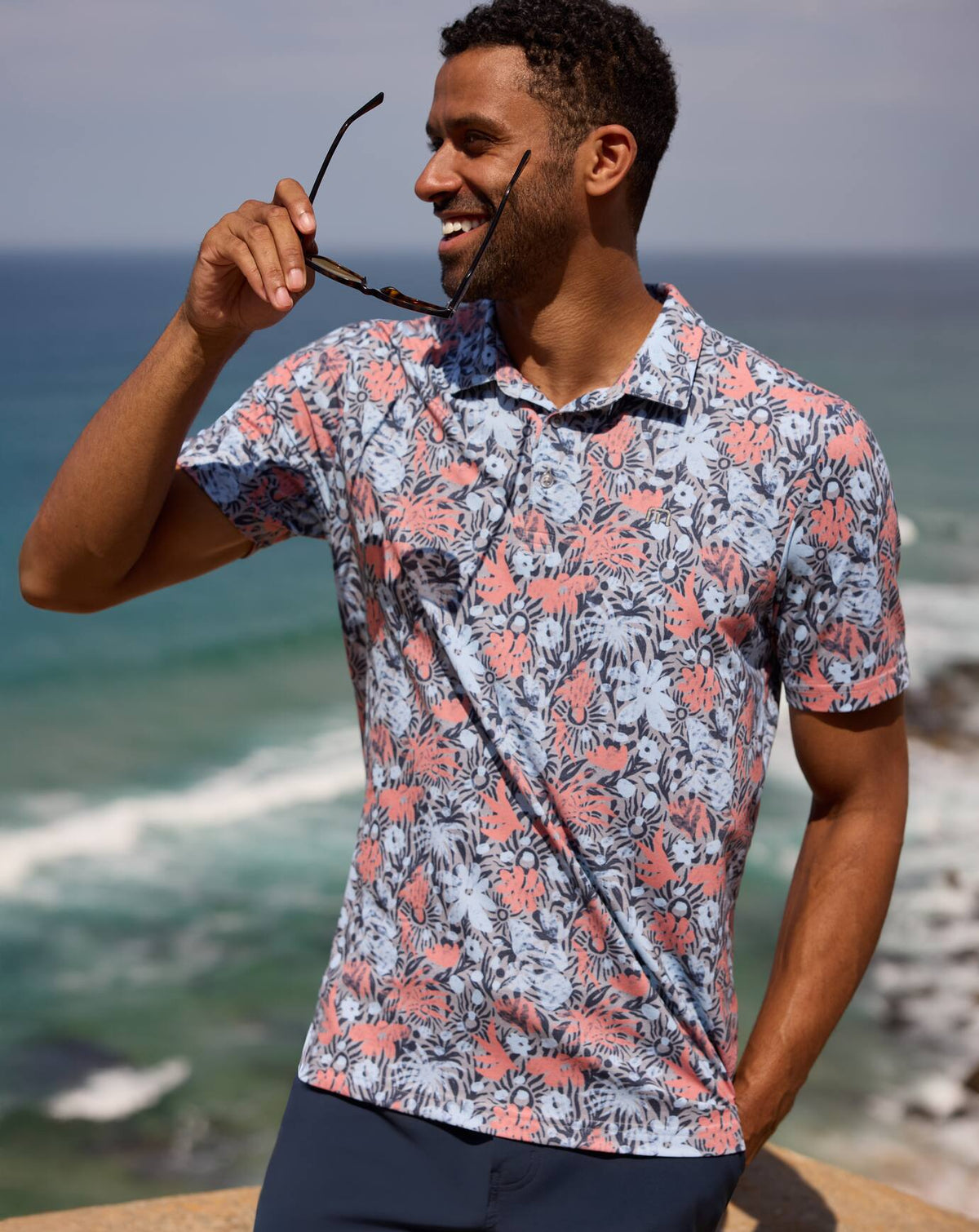 Featherweight Sands Polo Heather Medium Grey | Travis Mathew Discount