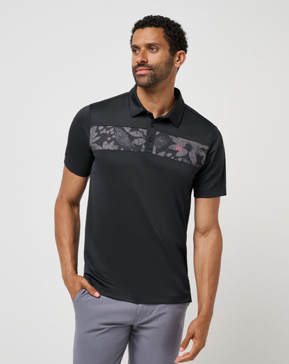 Good Good Chest Stripe Polo Black/Damson | Travis Mathew Popular