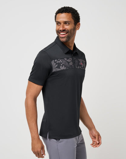 Good Good Chest Stripe Polo Black/Damson | Travis Mathew Popular