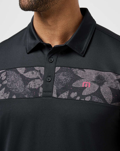 Good Good Chest Stripe Polo Black/Damson | Travis Mathew Popular
