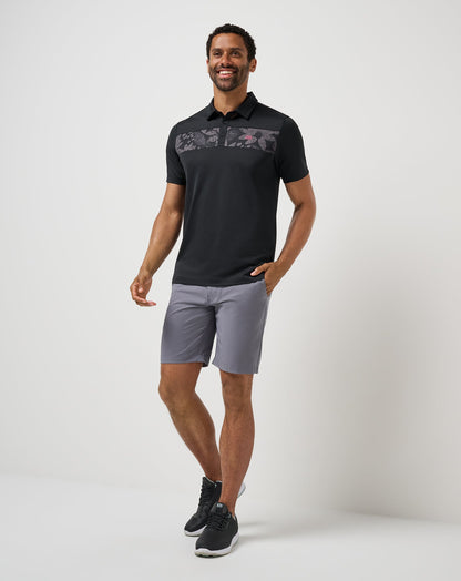 Good Good Chest Stripe Polo Black/Damson | Travis Mathew Popular