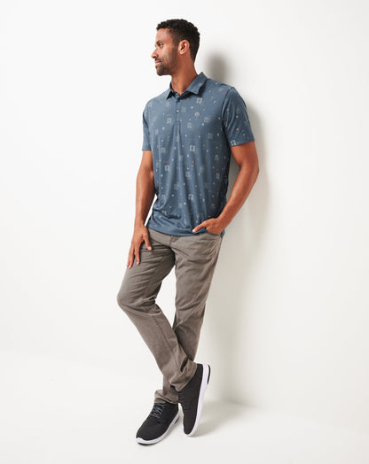Quick Trip Polo Mood Indigo/Vintage Indigo | Travis Mathew Discount