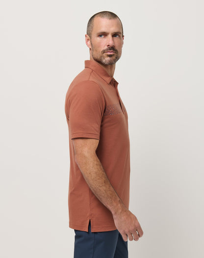 The Heater Chest Stripe Polo Maple | Travis Mathew Deals