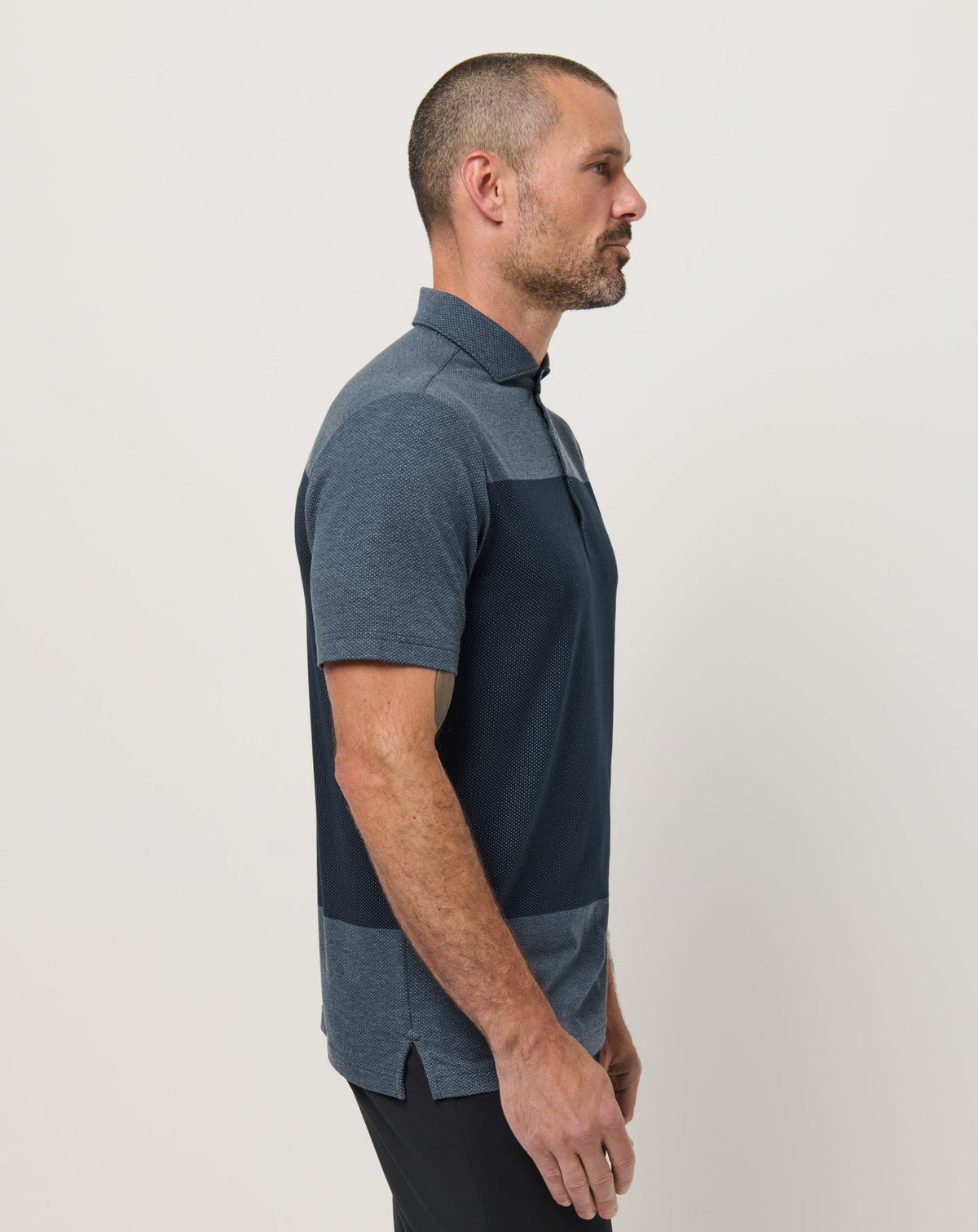 Rudder Runner Polo Heather Total Eclipse | Travis Mathew Top Pick