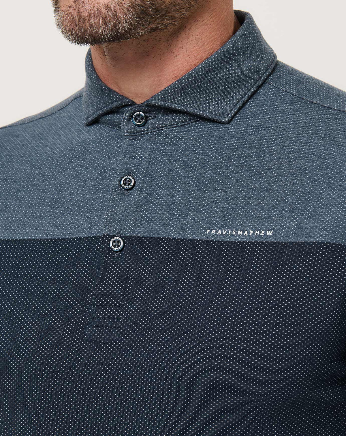 Rudder Runner Polo Heather Total Eclipse | Travis Mathew Top Pick