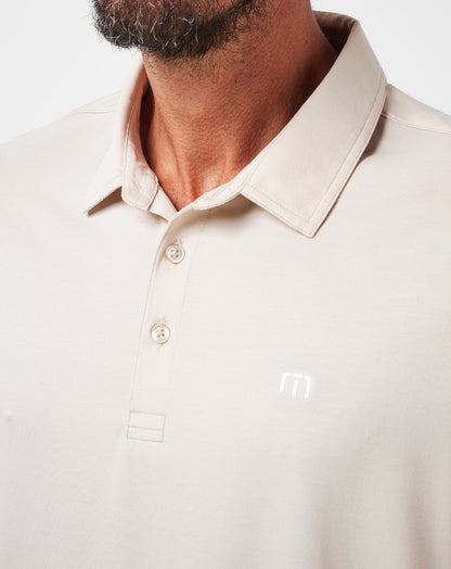 Featherweight Long Sleeve Polo Italian Sand | Travis Mathew Trusted