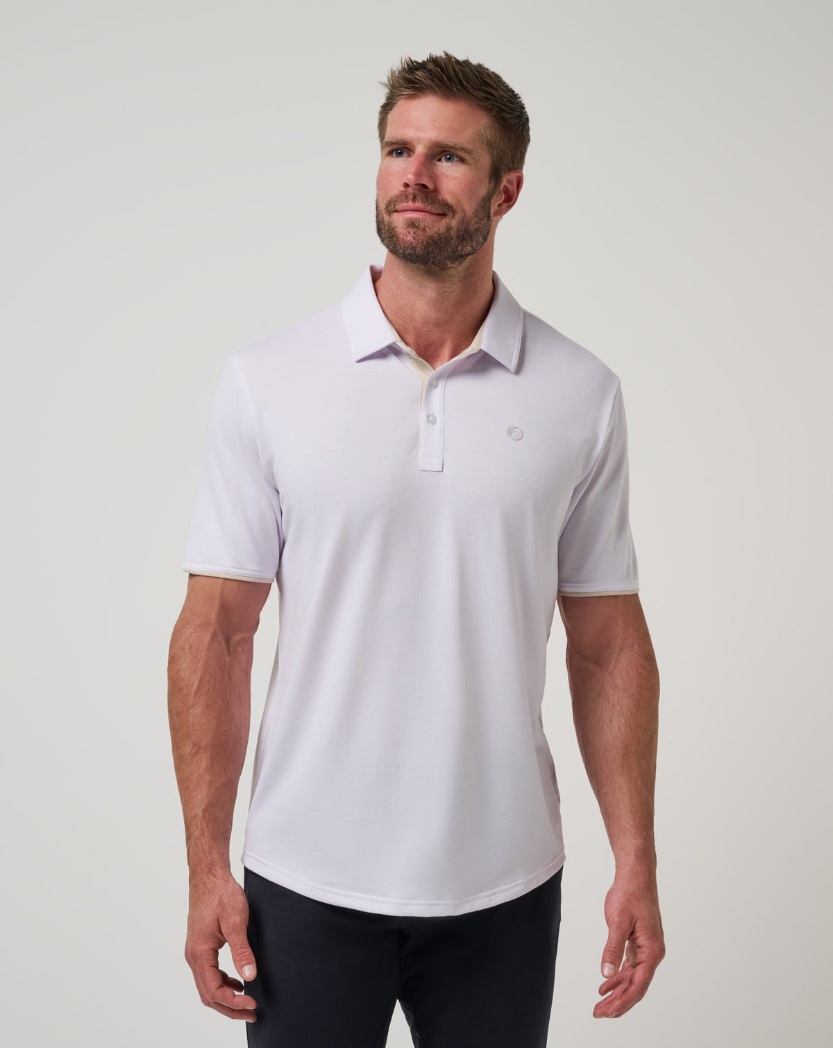 Featherweight On The Grind Polo White | Travis Mathew Essential