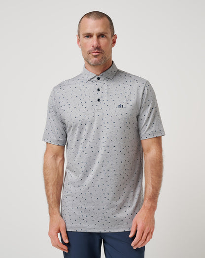 Coffee House Polo Heather Medium Grey | Travis Mathew Everyday