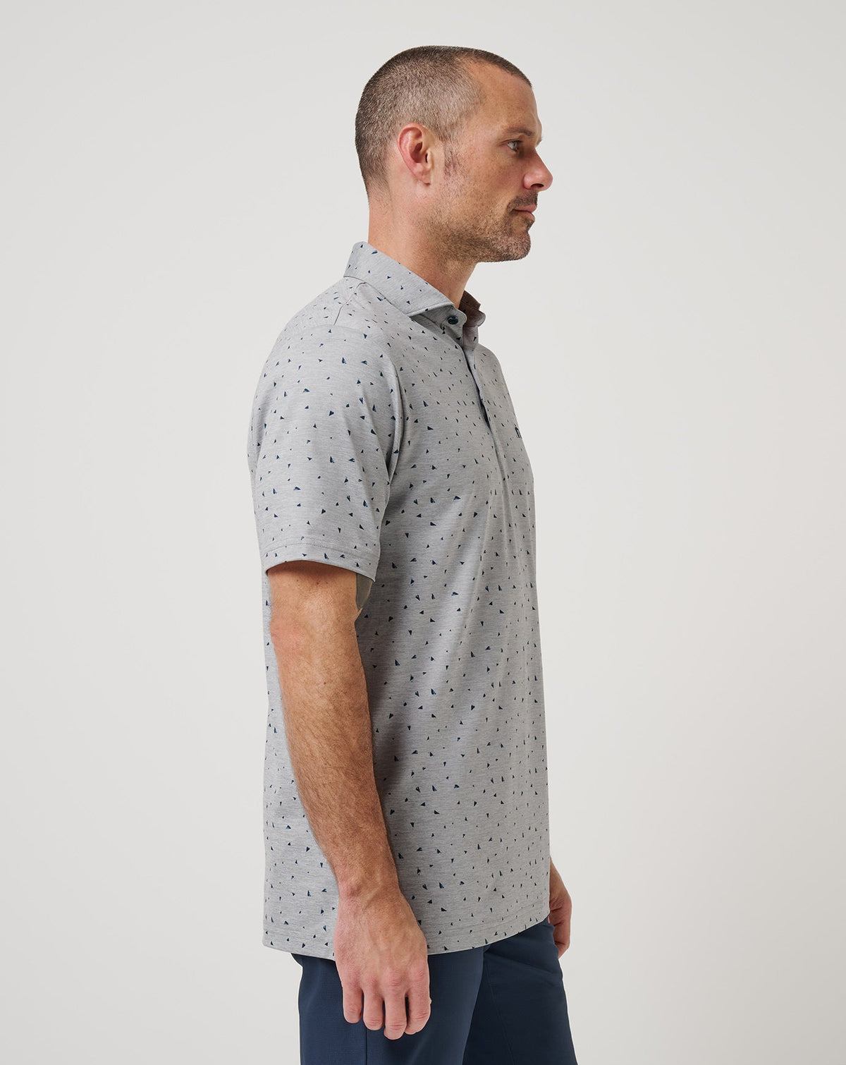 Coffee House Polo Heather Medium Grey | Travis Mathew Everyday