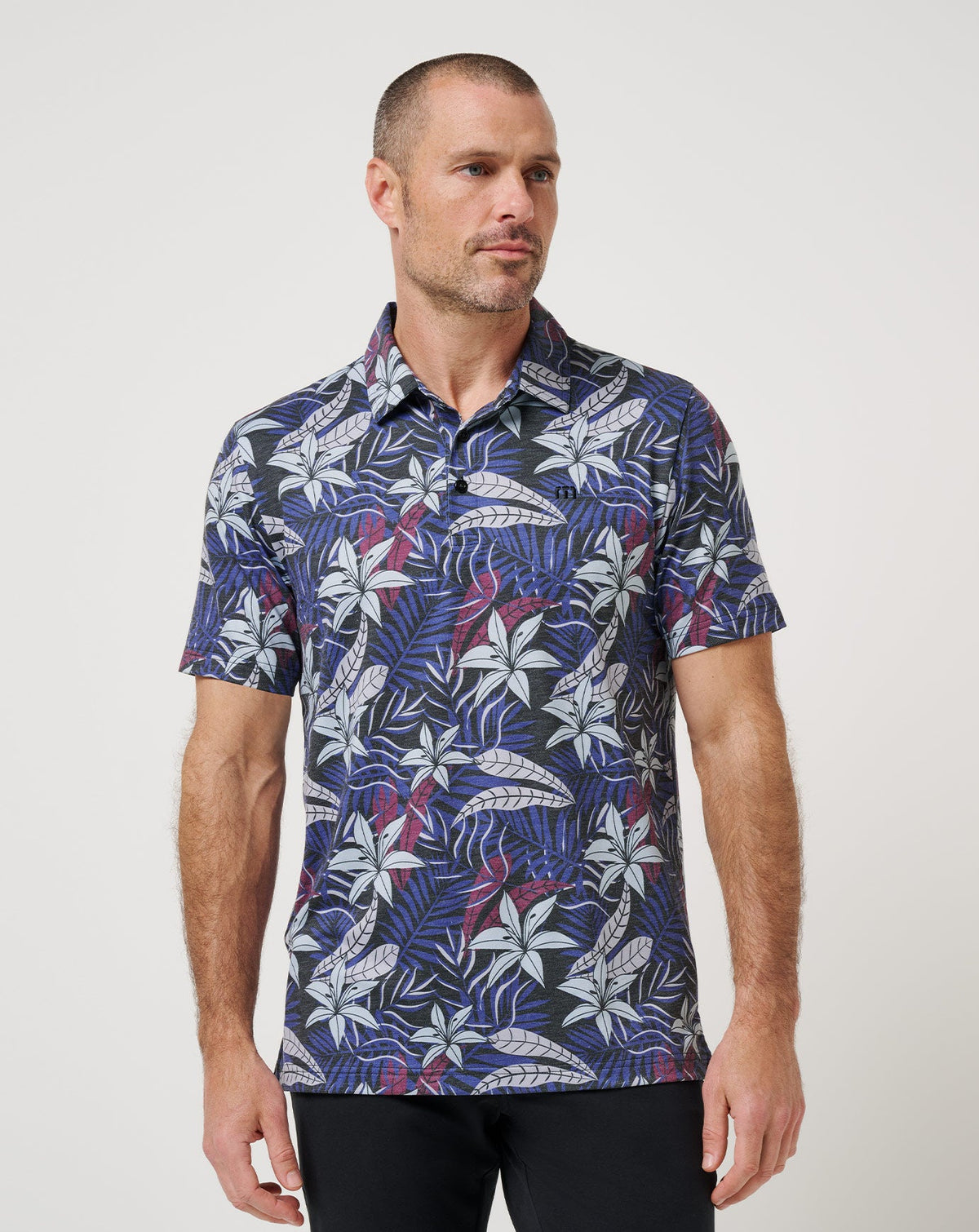 Featherweight Open Bay Polo Black | Travis Mathew Essential