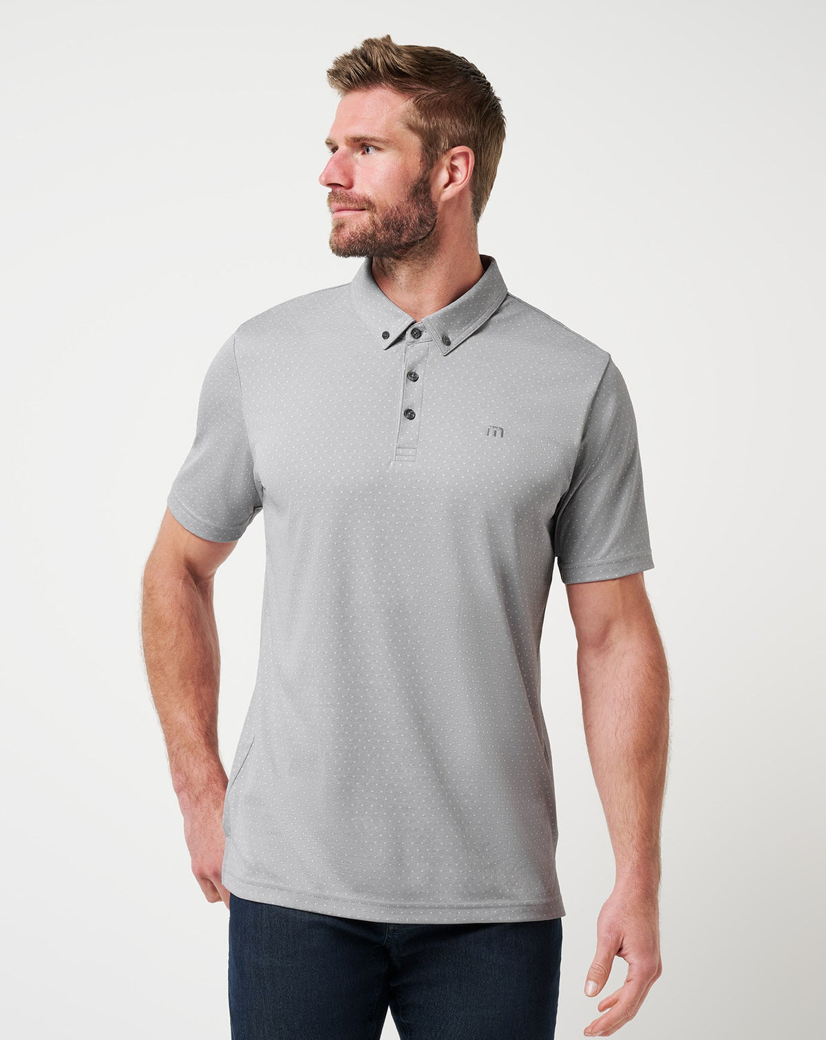 Handsome Town 3.0 Polo Heather Light Grey | Travis Mathew Recommended