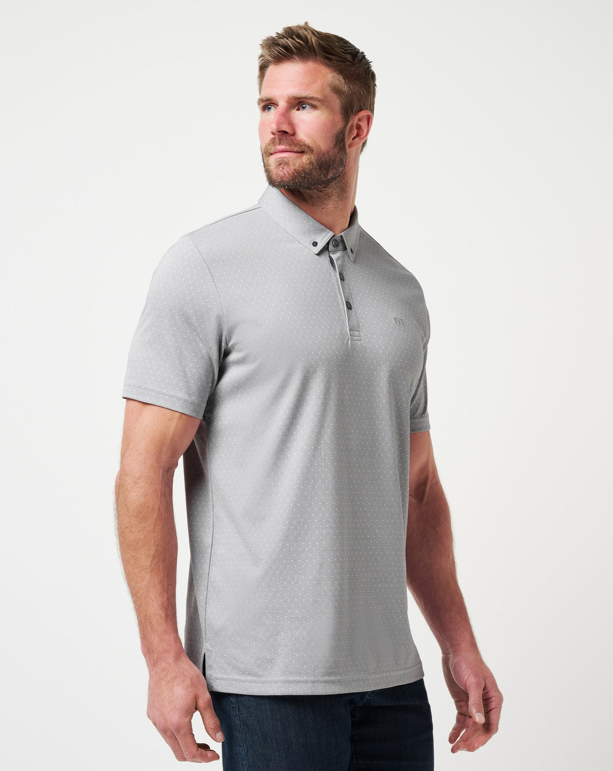 Handsome Town 3.0 Polo Heather Light Grey | Travis Mathew Recommended