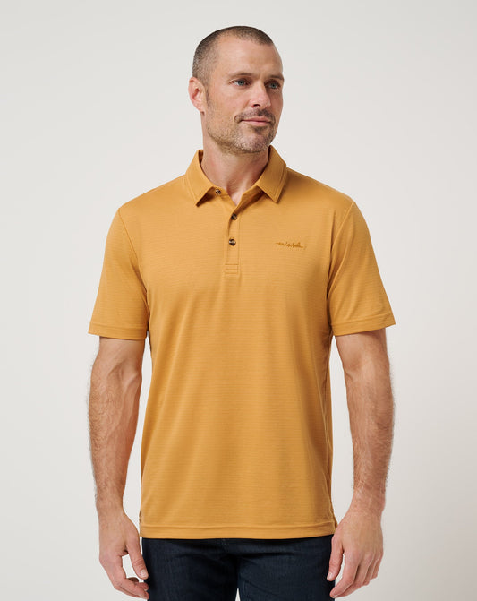 The Zinna 2.0 Polo Spruce Yellow | Travis Mathew Premium