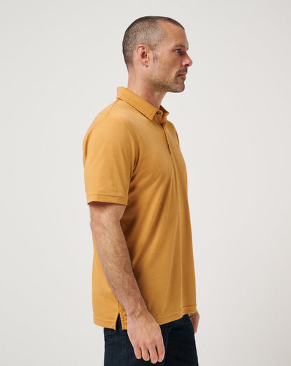 The Zinna 2.0 Polo Spruce Yellow | Travis Mathew Premium