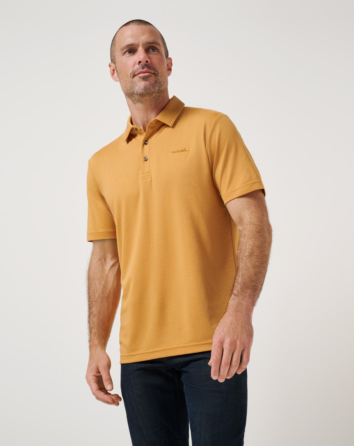 The Zinna 2.0 Polo Spruce Yellow | Travis Mathew Premium
