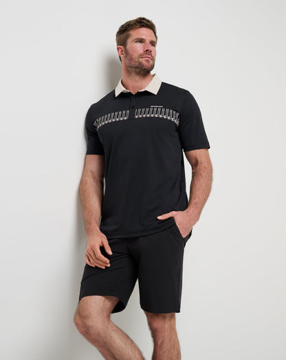 Stick Side Polo Black | Travis Mathew Best Seller