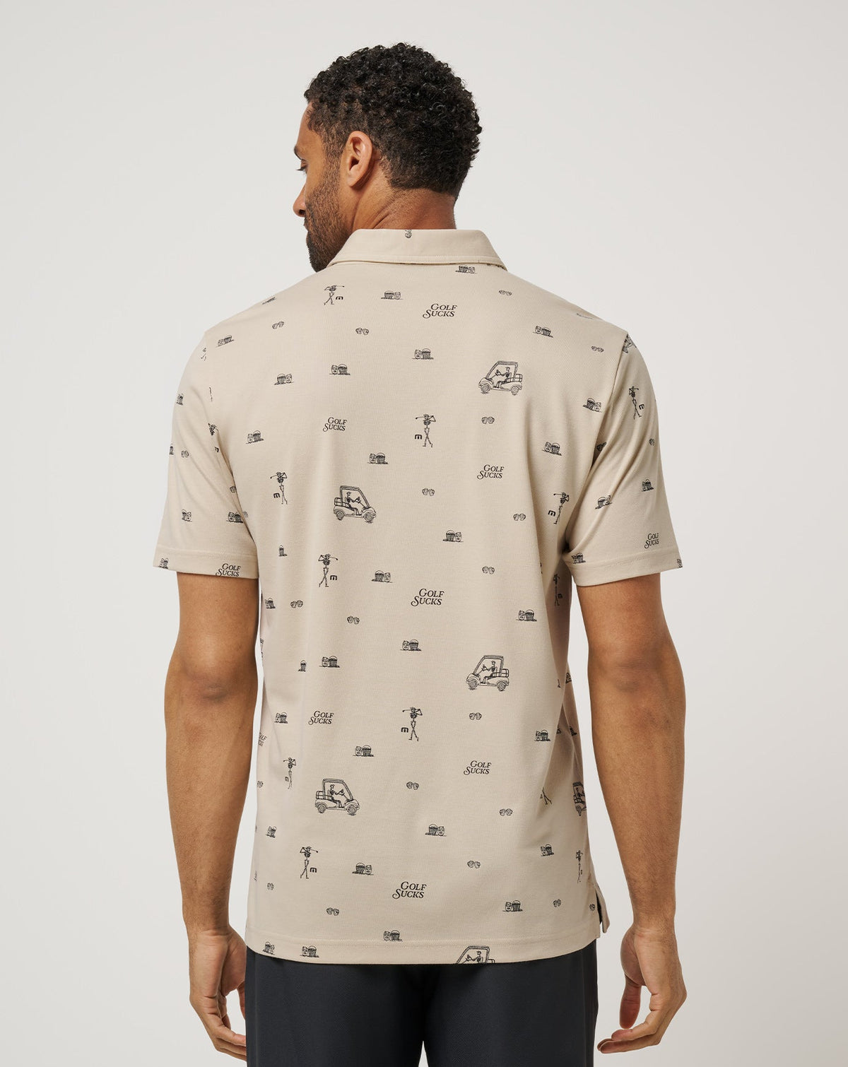 Golf Sucks Polo Italian Sand | Travis Mathew Signature
