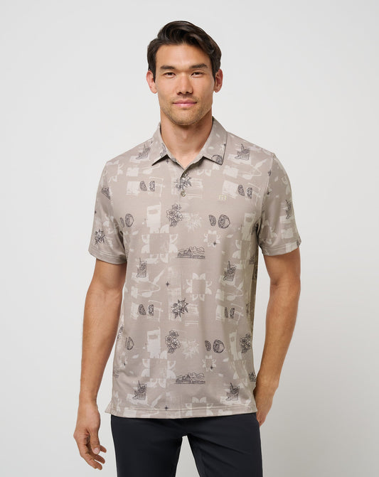 Featherweight Spritz Polo Island Fossil | Travis Mathew New